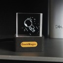 GeekMagic Smart Mini Display 38 x 35 x 31 mm WiFi-ur med vejr-LED, transparent kubepanel, USB-strøm, visning af tid og billeder 8