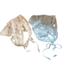 Gehaakte driehoekige hoofddoek Franse vintage bloemen handgehaakte retro haarband Elegante designstijl 4