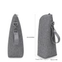 Geïsoleerde thermische hoes voor babyfles 22 x 8 cm Grijze thermische hoes voor kinderwagen Reisfleshoes Zonder accessoires 3