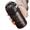 Geïsoleerde thermosfles met dubbele drinkopening rietje en opening 600 ml roestvrij staal 316/304 drukknopdeksel voor koffie thee en dagelijks gebruik 5