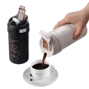 Geïsoleerde thermosfles met dubbele drinkopening rietje en opening 600 ml roestvrij staal 316/304 drukknopdeksel voor koffie thee en dagelijks gebruik 2