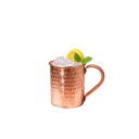 Geklopt koperen mok met handvat 400 ml koper koperen kleur hoogte 10,5 cm diameter 8,5 cm voor koude dranken en serveren thuis 4