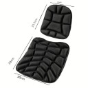 Gélové podložky na sedlo motocyklu 2 ks 3D komfortné 30 × 28 cm a 23,5 × 21 cm priedušný gél čierne univerzálne pre motorku 3