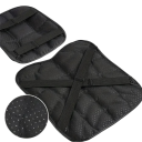 Gelové podložky na sedlo motocyklu 2 ks 3D komfortní 30 × 28 cm a 23,5 × 21 cm prodyšný gel černé univerzální pro motorku 2