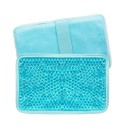 Gelový chladicí a hřejivý polštář s gelovými kuličkami a elastickým popruhem rozměr 19,5 x 12 cm z PVC na otoky bolest a svaly 3