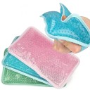 Gelový chladicí a hřejivý polštář s gelovými kuličkami a elastickým popruhem rozměr 19,5 x 12 cm z PVC na otoky bolest a svaly 5