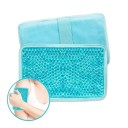 Gelový chladicí a hřejivý polštář s gelovými kuličkami a elastickým popruhem rozměr 19,5 x 12 cm z PVC na otoky bolest a svaly 6