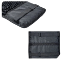 Gelový potah na sedlo motocyklu protiskluzový s plástvovou strukturou 28 × 21 × 3 cm síťovaný povrch černý pro motorku univerzální použití 3