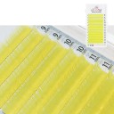 Gene artificiale colorate individuale C cu curbura 8–14 mm grosime 0,07 mm Gene fine pentru extensii voluminoase 11