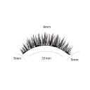 Gene magnetice 3D artificiale 9 mm 31 mm Aspect natural Rezistente la apă Gene reutilizabile cu pensetă magnetică efect de lungă durată 2