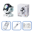 Generator de bule cu cap rotativ, lumini RGB și telecomandă, rezervor 370 ml, baterie 1800 mAh, USB-C, Alb, pentru petreceri pentru copii și spectacole în aer liber 3
