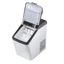 Generatore di ghiaccio elettrico 130 W Generatore di ghiaccio portatile da tavolo 15kg/24h Macchina per la produzione di cubetti di ghiaccio autopulente Fabbricatore di ghiaccio automatico 40 x 24,6 x 43 cm 2