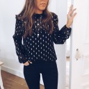 Gennemsigtig bluse med mønster til kvinder 2