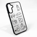 Gennemsigtig cover med billeder til Samsung Galaxy A36 5G Holdbar Motivet af tegneseriehunde Sorte kanter Kamera beskyttelse Mobilcover med hunde 4