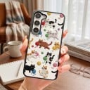 Gennemsigtig cover til Samsung Galaxy A07 Holdbart design med killinger og farverige garnnøgler Sorte kanter Kamera beskyttelse Mobilcover med katte 6