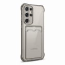 Gennemsigtig cover til Samsung Galaxy A16 5G med kortlomme Holdbar Forstærkede hjørner Kamera beskyttelse Fleksibelt materiale Til 2