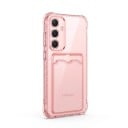 Gennemsigtig cover til Samsung Galaxy A16 5G med kortlomme Holdbar Forstærkede hjørner Kamera beskyttelse Fleksibelt materiale Til 3