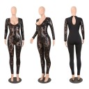 Gennemsigtig damejumpsuit med lange ærmer B840 3