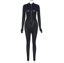 Gennemsigtig damejumpsuit med lynlås 4