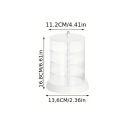 Gennemsigtig plastisk roterende organizer til smykker og elastikker 16,8 × 13,6 cm 4-etagers bordboks til clips, ringe og småting 3