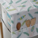 Genomskinligt vitt dammöverdrag med färgglad fjäderdesign 130 x 54 cm Skyddande PEVA-fodral med sidofickor Vattentätt överdrag 2