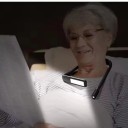 Genopladelig LED lampe til halsen med lommelygte Bredt lys 3 farver 3000 til 6000 K Trinløs dæmpning 1800 mAh USB-C Sort Til læsning og strikning 5