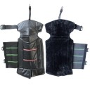 Genouillères de moto chaudes Doublure renforcée en cuir PU de 2 cm avec laine synthétique Résistantes au vent, au froid et à la pluie noires 1