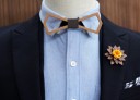 Geometric Wooden Bow Tie J638 11