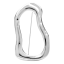 Geometrische Brosche großer unregelmäßiger Form ca. 7,7 x 4,8 cm Edelstahl Klopfnadel Abzeichen Zubehör für Kleidung Schmuck Geschenk 3