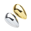 Geometrische Brosche tropfenförmig 6,1 × 3,6 cm Edelstahl glatte Oberfläche minimalistisches Design Bekleidungsaccessoire Revers 1