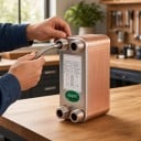 Gepaste warmtewisselaar met 40 platen RVS koelmiddel voor wort en bier met externe schroefdraad van 3/4 inch Voor thuisbrouwerij verwarming van water 3