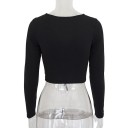 Geplooide crop top voor dames B100 3