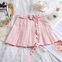 Geplooide minirok voor dames met riem 5