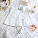 Geplooide minirok voor dames met riem 4