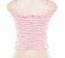 Geplooide top voor dames met vetersluiting 5