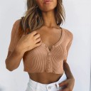 Geribbelde crop top voor dames A1357 6