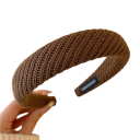 Geribde gebreide haarband met een longitudinaal breipatroon Universele maat Zachte winter haarband Elegante haaraccessoire 1