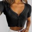 Geripptes Crop-Top für Damen A1357 3