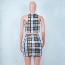 Geruite crop top en rok voor dames B1281 3
