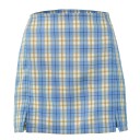 Geruite minirok voor dames met splitten 10