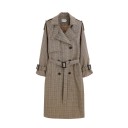 Geruite trenchcoat voor dames 1