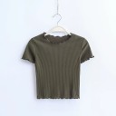 Gerüschtes Crop-Top für Damen 10