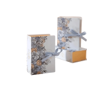 Geschenkbox in Buchform mit Blumenmotiv 13 × 9 × 4,5 cm Papierschachtel für Schmuck, Süßigkeiten oder kleine Geschenke 2