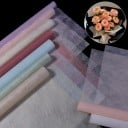 Geschenkpapier für Blumen Set 38 Stück 30x30 cm halbtransparenter Baumwollstoff farbige floristische Verpackung für Geschenke 5
