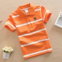 Gestreept poloshirt voor jongens T2501 12