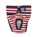 Gestreepte hondenwarmtebroek Maat M Tailleomtrek 30-35 cm Wasbare hygiënische broek Verstelbare taille Ademend comfortabel 3