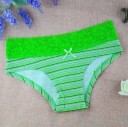 Gestreepte slip met bloemenversiering 8