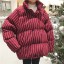 Gestreifte Winterjacke für Damen 2