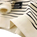 Gestreifter Kinderpullover mit Rollkragen und halbem Reißverschluss Baumwolle und Polyester Sportpullover für Jungen und Mädchen 8