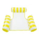 Gestreiftes Wasser-Hängesessel 133 x 100 cm PVC Aufblasbare Liege mit Rückenlehne und Armlehnen Schwimmender Sessel für den Pool 6